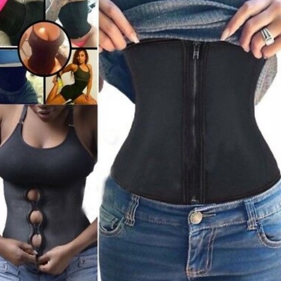 Only 3 LEFT! LATEX Hook & Zip Waist Trainer - Picture 3 of 11